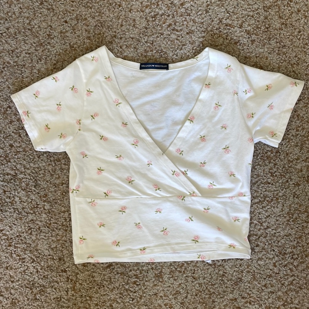 Brandy Melville flower crop top